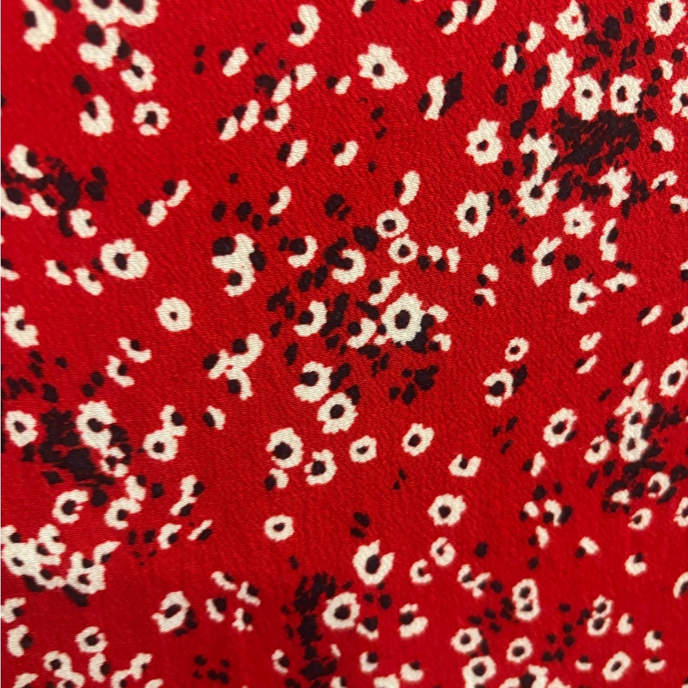 Red Floral Wrap Dress - Picture 5 of 5